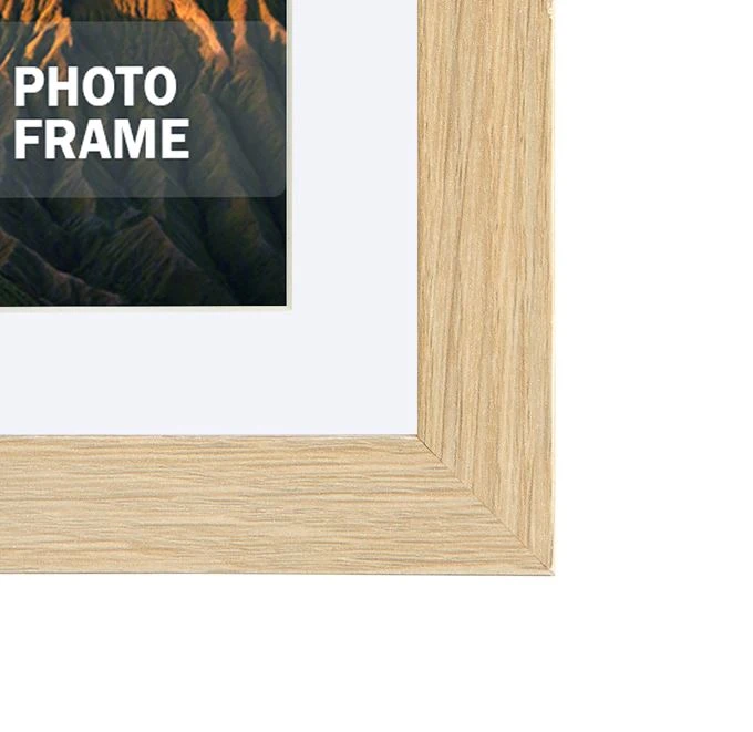 light oak wood frame